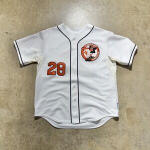Chicago Orioles Baseball Jersey Mens XL White Majestic 28 Number MILB Throwback